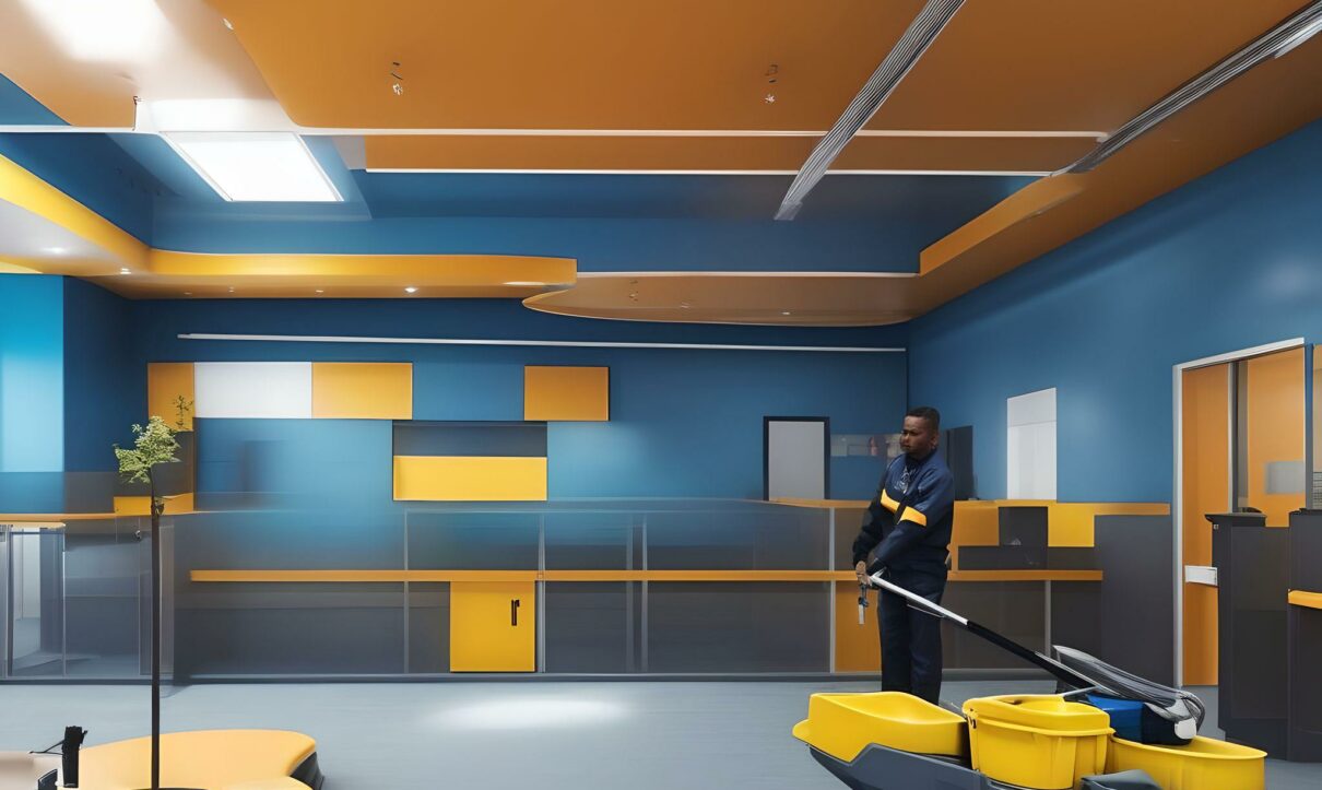 Ai photo of cleaning office